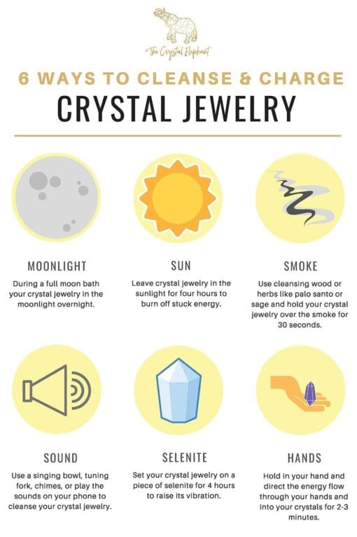 Crystal healing jewelry - 6 ways to charge crystals - The Crystal Elephant