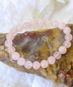 Stress Relief Crystal Bracelet Set-Onyx, Rhodonite, Rose Quartz - The ...