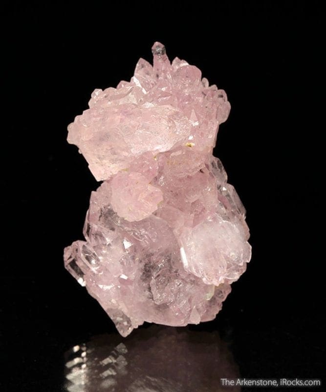 Pink quartz with crystal points.