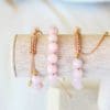 rose quartz macrame knot bracelet