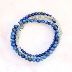 Mini Energy Bracelets - Kyanite, Lapis Lazuli, Labradorite INTUITION | NEW BEGINNINGS | COMMUNICATION