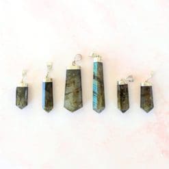 Labradorite Crystal Pendant Sterling Silver- Positive Vibes | New Beginnings (Ethically Sourced)