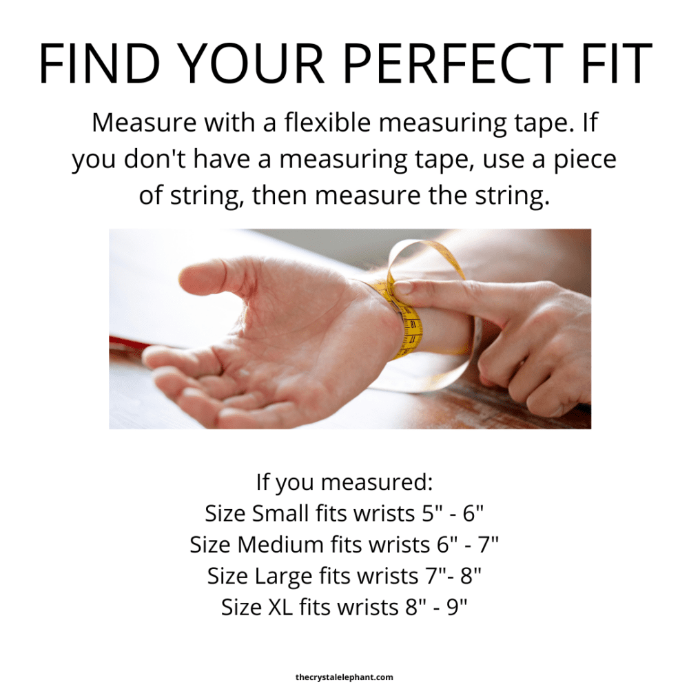 Crystal Bracelet Size Chart - How To Measure Your Wrist Size - The ...