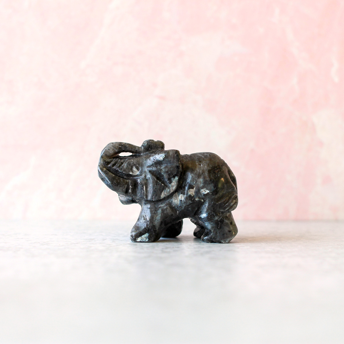 Labradorite Crystal Elephant Figurine | Intuition  Transformation | Protection