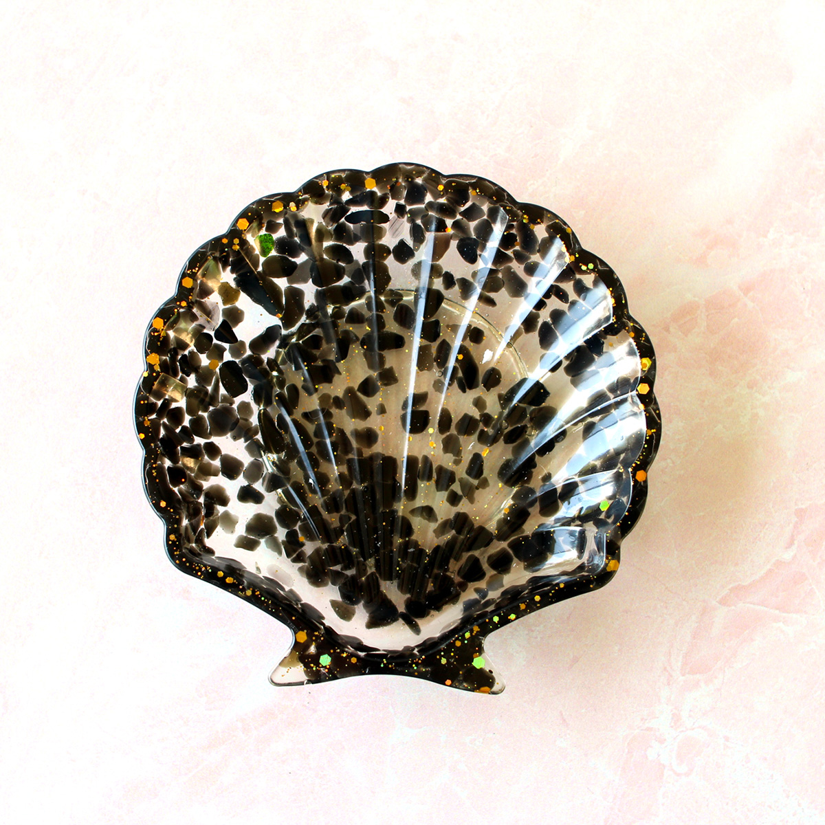 Crystal Seashell Resin Bowl