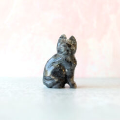 Labradorite Crystal Cat Figurine | Intuition • Mystery • Protection