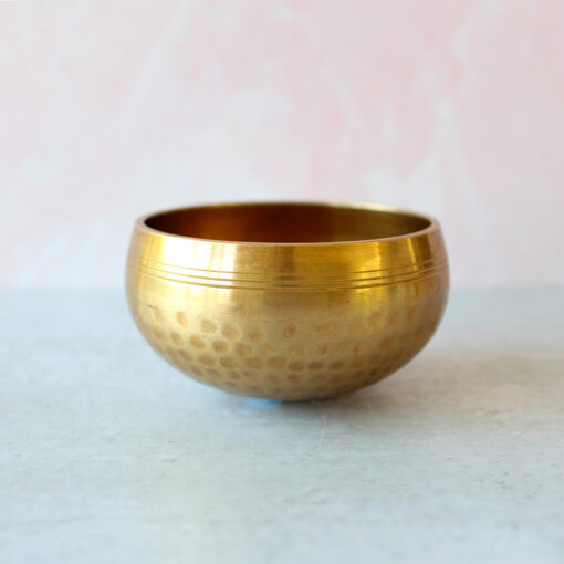 Antique Finished Tibetan Singing Bowl | Energy Clearing & Cleansing | Brass | Small - Image 2