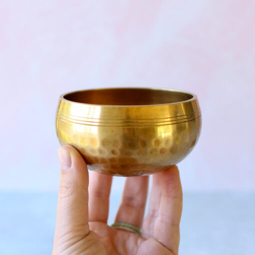 Antique Finished Tibetan Singing Bowl | Energy Clearing & Cleansing | Brass | Small - Image 4