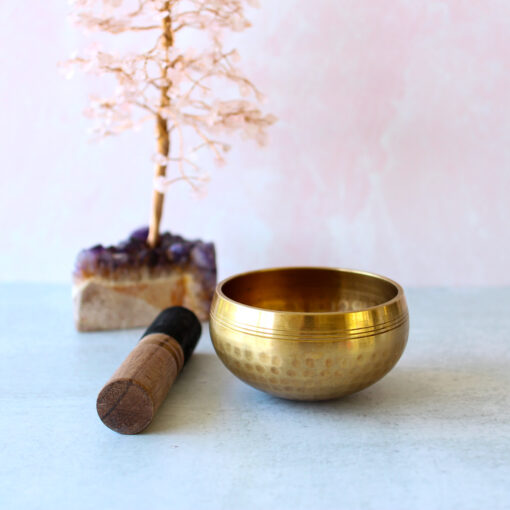 Antique Finished Tibetan Singing Bowl | Energy Clearing & Cleansing | Brass | Small - Image 5