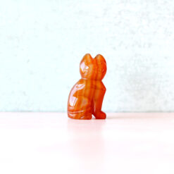 Carnelian Crystal Cat Figurine | Courage • Vitality • Motivation