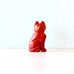 Red Jasper Crystal Cat Figurine | Stability • Strength • Grounding