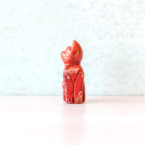 Red Jasper Crystal Cat Figurine | Stability • Strength • Grounding - Image 2
