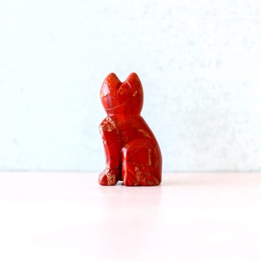 Red Jasper Crystal Cat Figurine | Stability • Strength • Grounding - Image 3