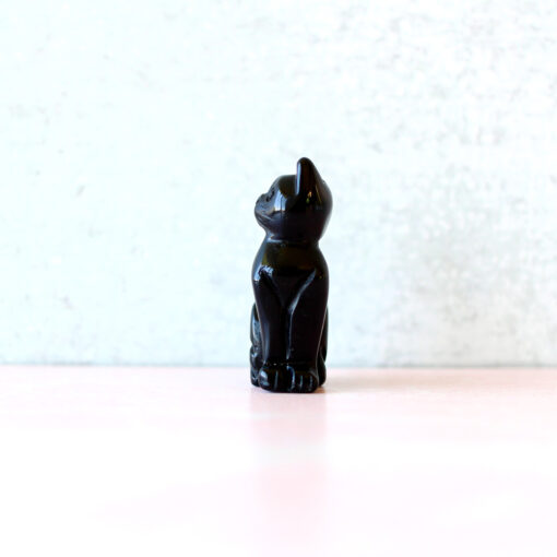 Black Onyx Crystal Cat Figurine | Protection • Focus • Inner Strength - Image 2