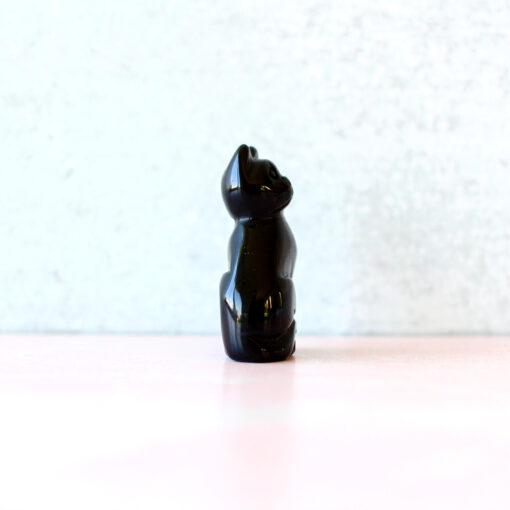 Black Onyx Crystal Cat Figurine | Protection • Focus • Inner Strength - Image 4