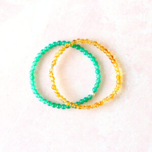 Lucky Abundance bracelet duo in green aventurine and citrine