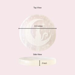 Alternative view of Selenite Charging Plate | Moon Cat