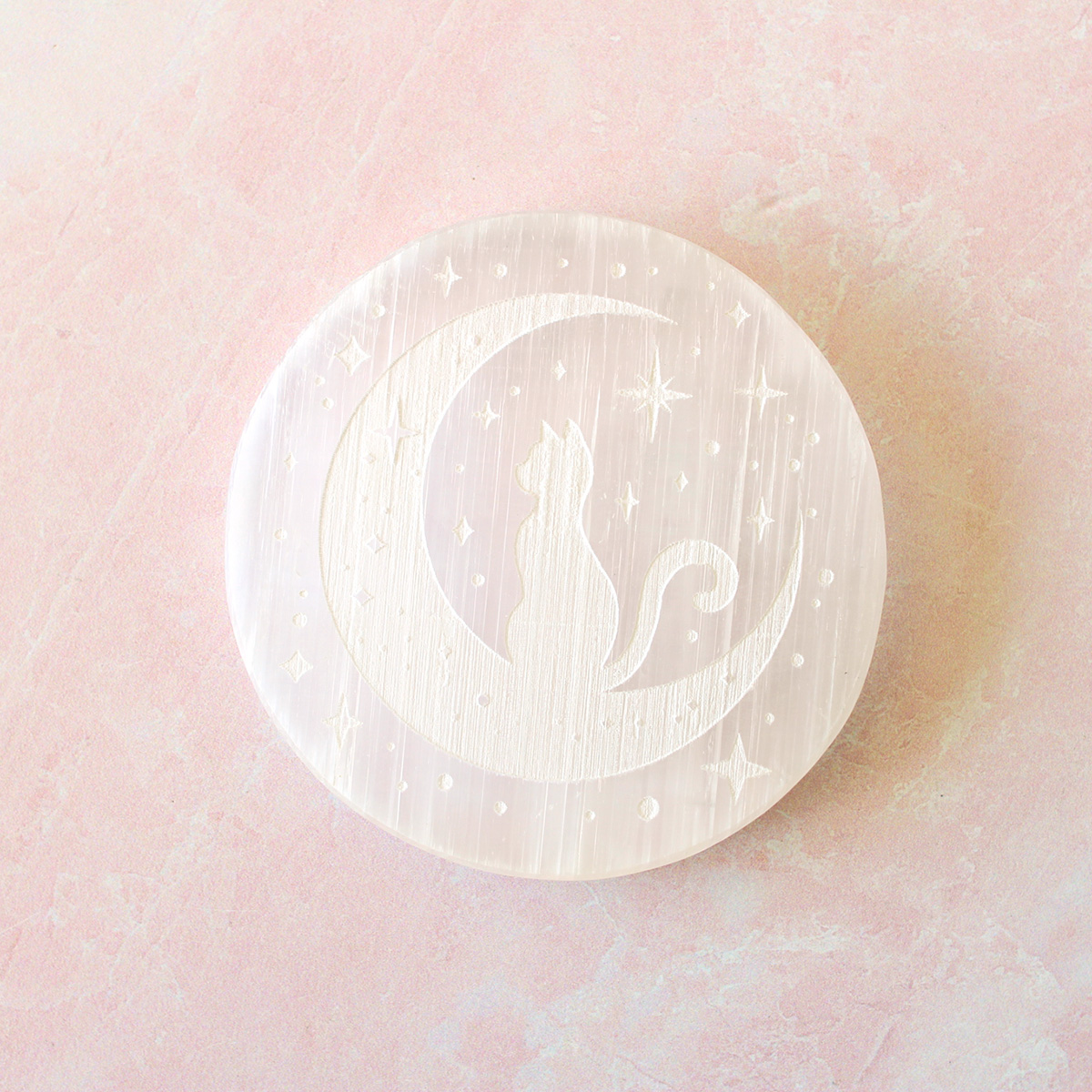 Selenite Charging Plate | Moon Cat - Image 7