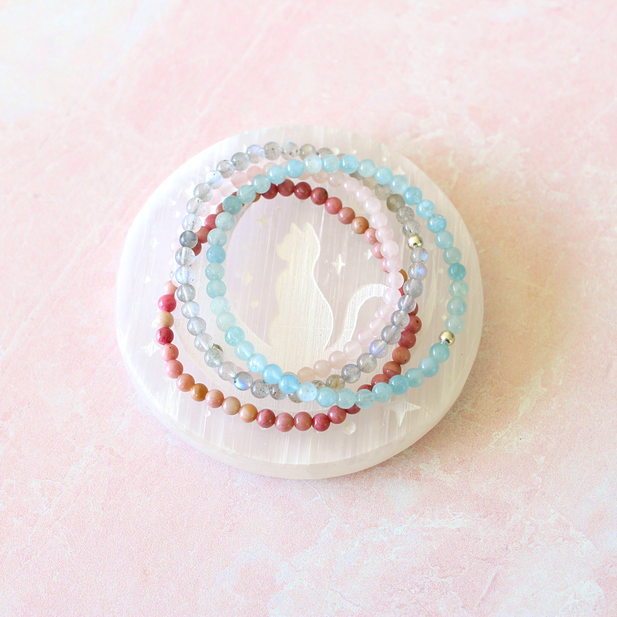 Selenite Charging Plate | Moon Cat - Image 6