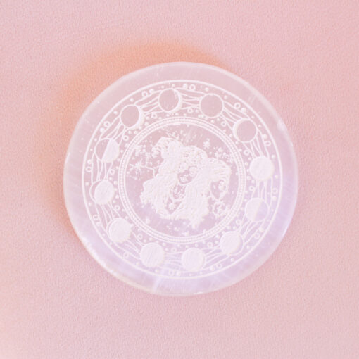 Selenite Charging Plate With Moon Goddess | Charge Your Crystal Bracelets - Image 4