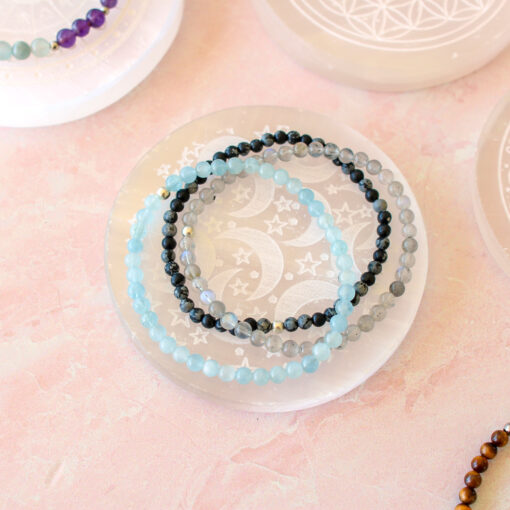 Selenite Charging Plate With Moon & Stars | Charge Your Crystal Bracelets - Image 5