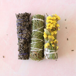 Seasonal Smudging Bundle | 3 Herb Wands | Grown in California