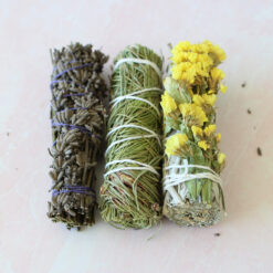 Alternative view of Seasonal Smudging Bundle | 3 Herb Wands | Grown in California