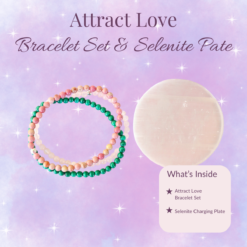 Attract Love Bracelet Set and Selenite Plate Bundle