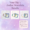 Your Big 3 Zodiac Crystal Bracelets Bundle, Sun, Moon and Rising Sign