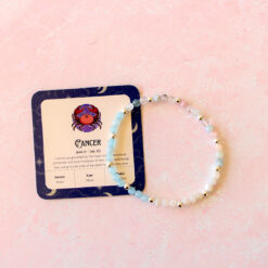 Cancer Zodiac Sign Crystal Bracelet | Sun, Moon, Rising Signs | 4mm