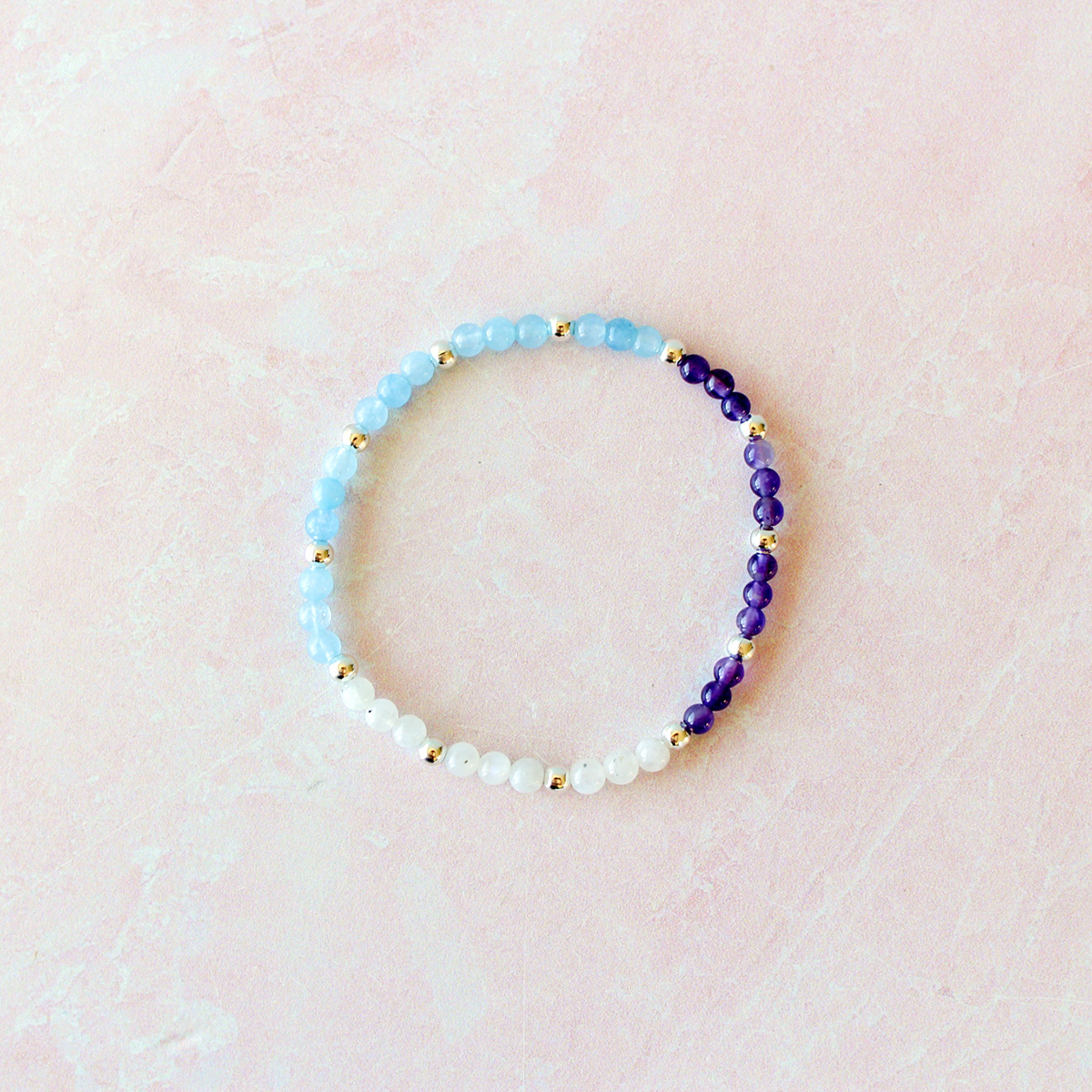 Pisces Zodiac Sign Crystal Bracelet | Sun, Moon, Rising Signs | 4mm - Image 2