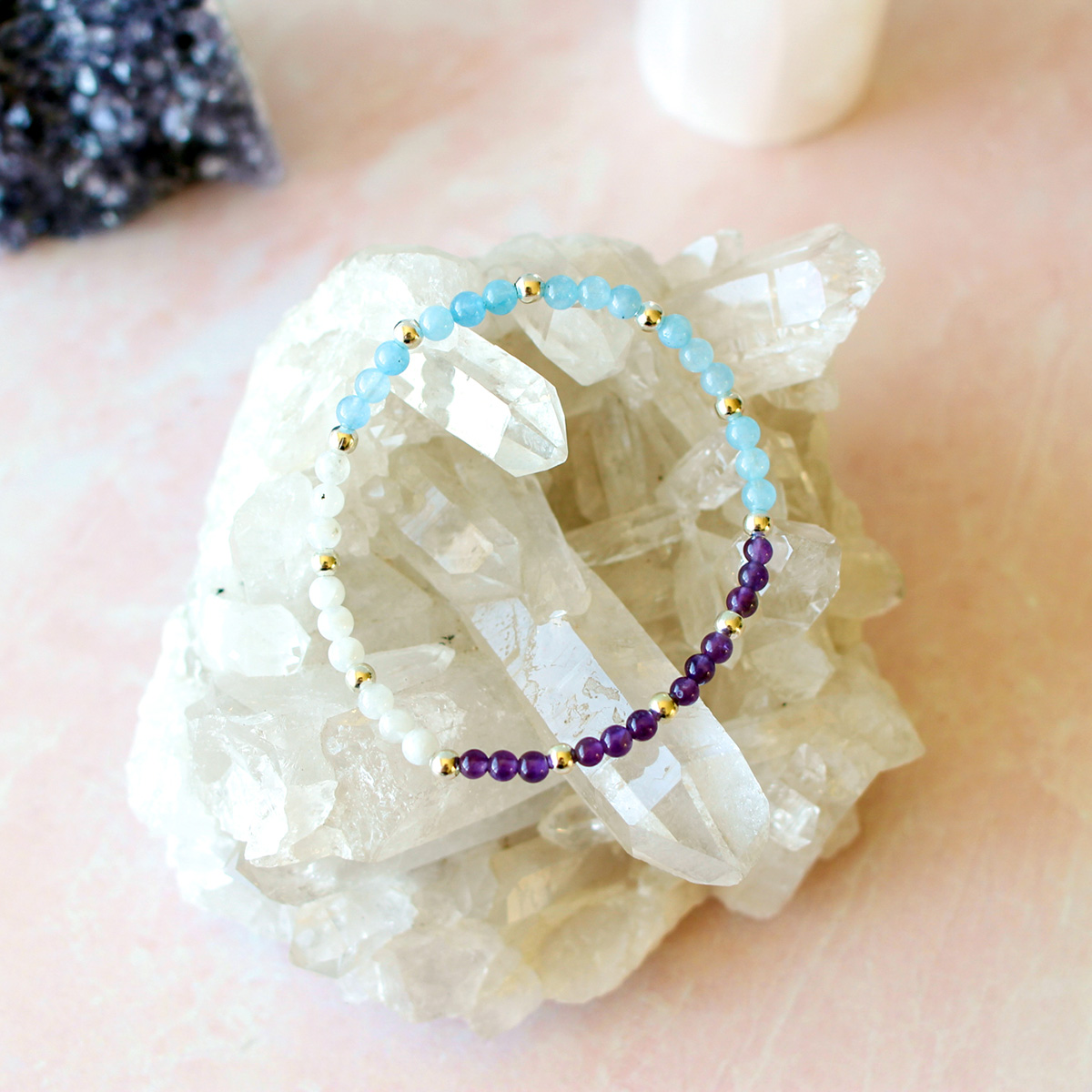 Pisces Zodiac Sign Crystal Bracelet | Sun, Moon, Rising Signs | 4mm - Image 5