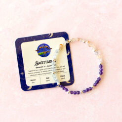 Sagittarius Zodiac Sign Crystal Bracelet | Sun, Moon, Rising Signs | 4mm