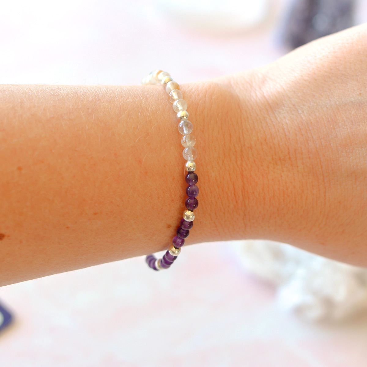 Sagittarius Zodiac Sign Crystal Bracelet | Sun, Moon, Rising Signs | 4mm - Image 4