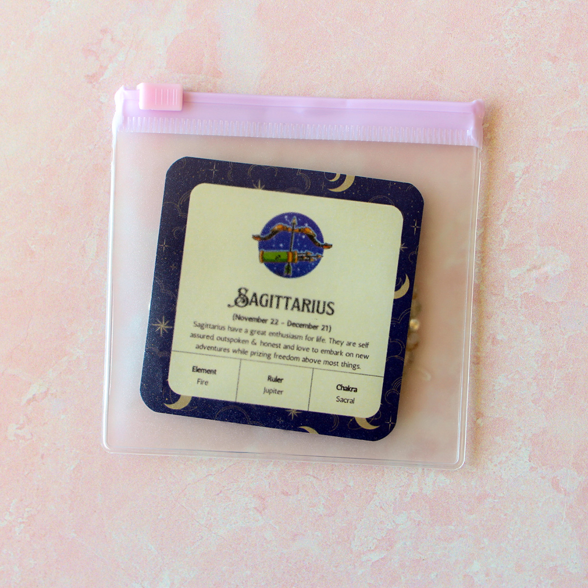 Sagittarius Zodiac Sign Crystal Bracelet | Sun, Moon, Rising Signs | 4mm - Image 3