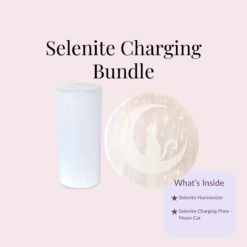 Selenite Harmonizer & Plate Bundle | Charge Your Crystal Bracelets | Moon Cat