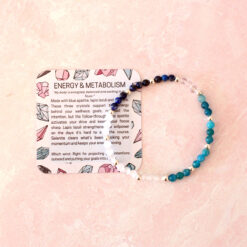 Alternative view of Energy And Metabolism Crystal Bracelet | Dainty 4 MM Beads