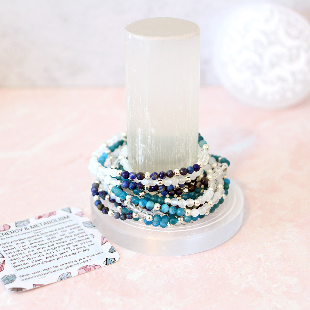 Energy And Metabolism Crystal Bracelet | Dainty 4 MM Beads - Image 6