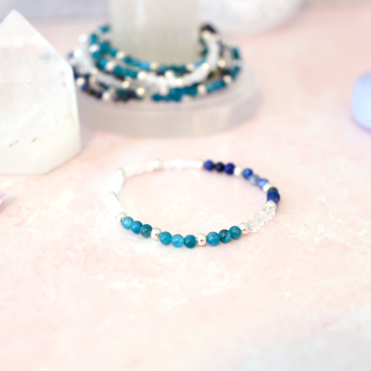 Energy And Metabolism Crystal Bracelet | Dainty 4 MM Beads - Image 4