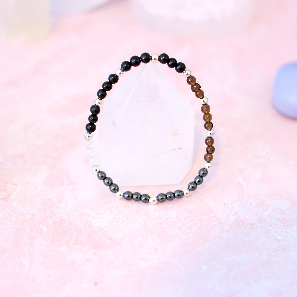Ground Your Energy Crystal Bracelet | Dainty 4MM Beads - Image 3