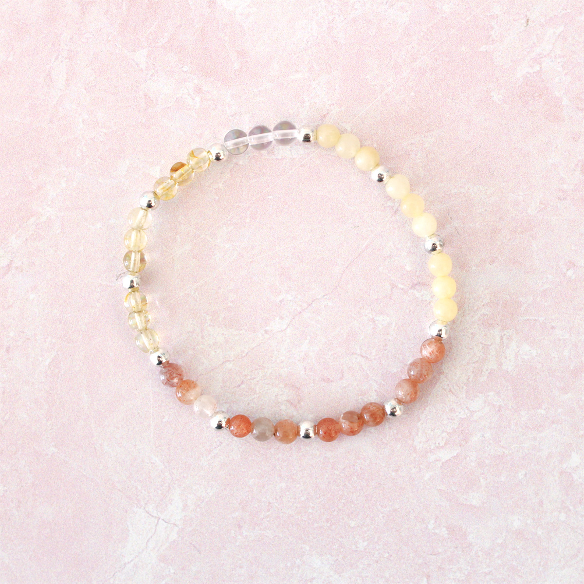 Joy And Positivity Crystal Bracelet | Dainty 4 MM Beads