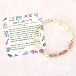Alternative view of Joy And Positivity Crystal Bracelet | Dainty 4 MM Beads