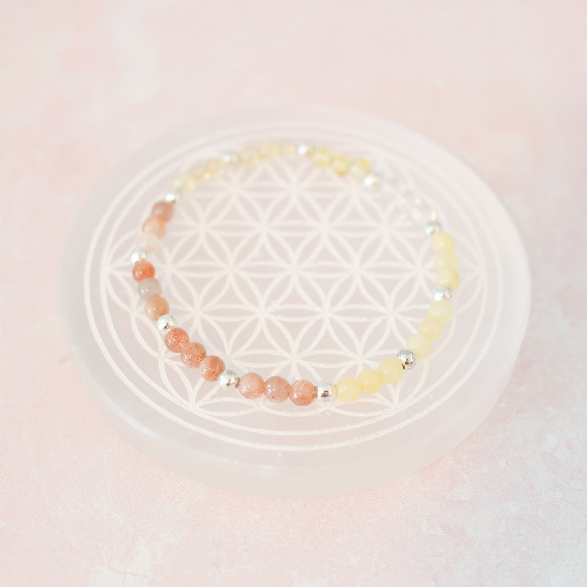 Joy And Positivity Crystal Bracelet | Dainty 4 MM Beads - Image 3