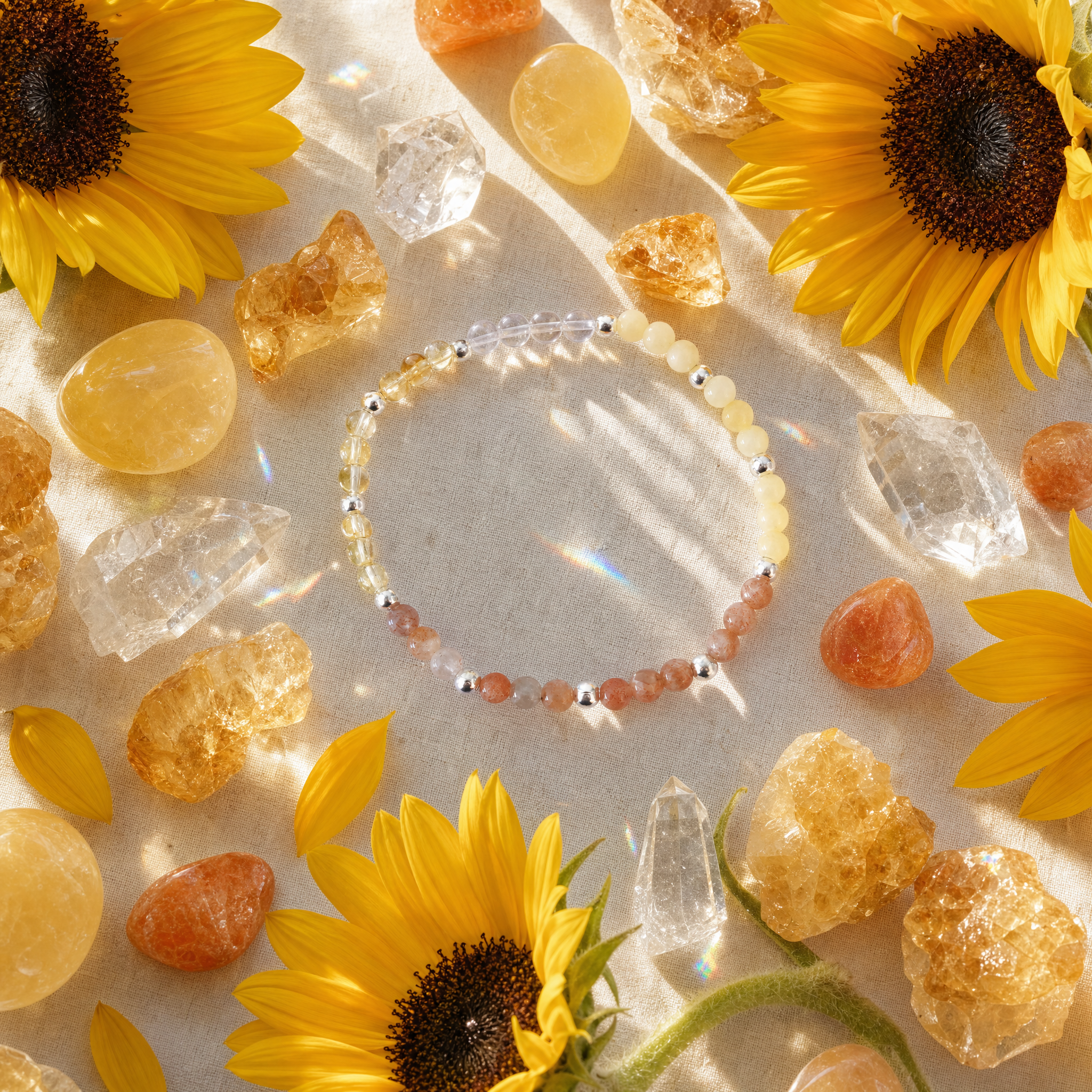 Joy And Positivity Crystal Bracelet | Dainty 4 MM Beads - Image 5