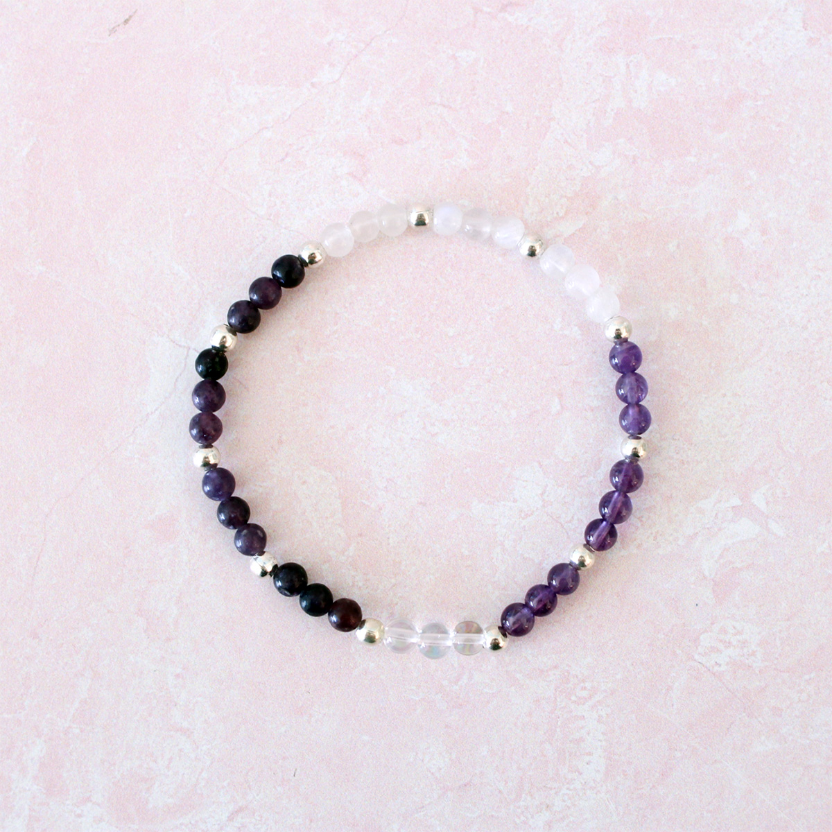 Stress Relief Crystal Bracelet | Dainty 4MM Beads