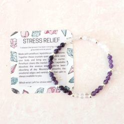 Alternative view of Stress Relief Crystal Bracelet | Dainty 4MM Beads