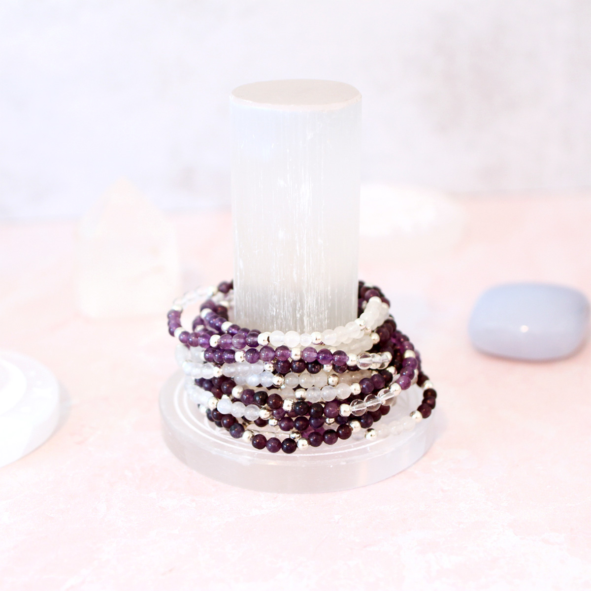 Stress Relief Crystal Bracelet | Dainty 4MM Beads - Image 5