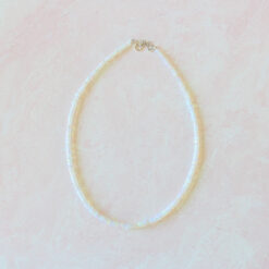 Ethiopian Fire Opal Beaded Necklace 16" Length | 4mm Rondelle Beads