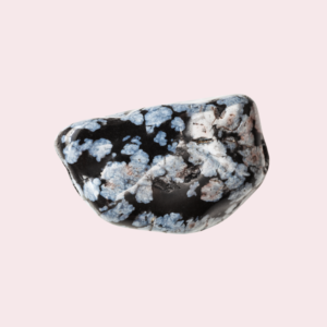 Snowflake obsidian stone with white speckled markings